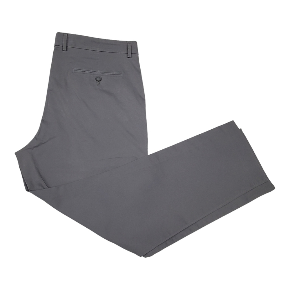 Men's Grey Slim Express Dress Pant size 36 x 30 Stretch + Easy Care
